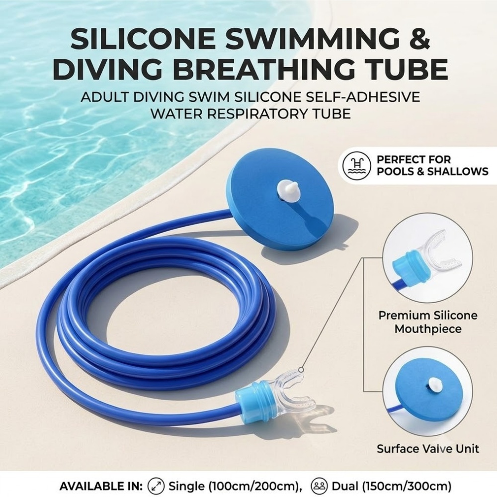 Snorkel Dry Top - Tubo Respiratorio de Silicona para Buceo,