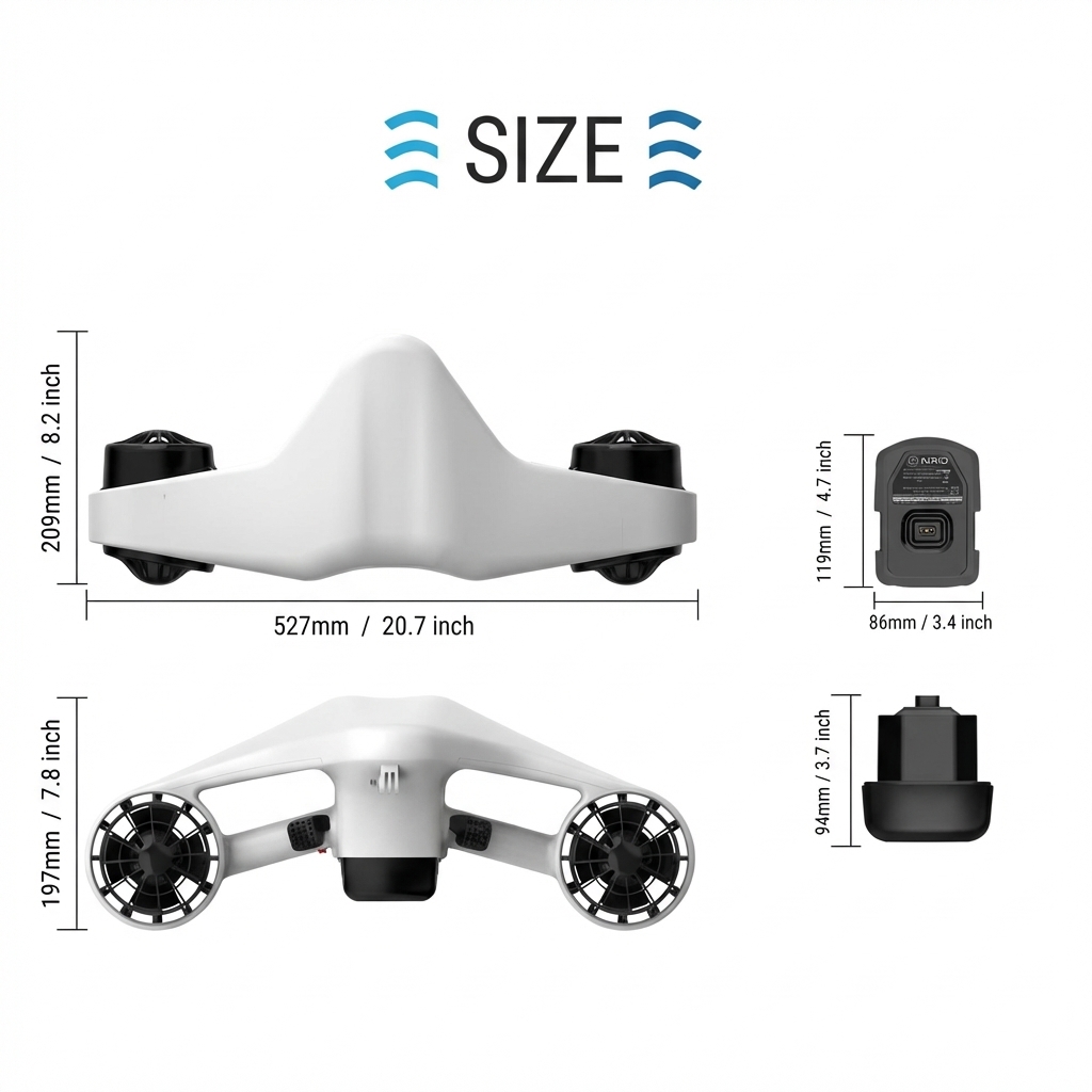 Scooter Eléctrico Subacuático  - Snorkel Dry Top reseña y precio