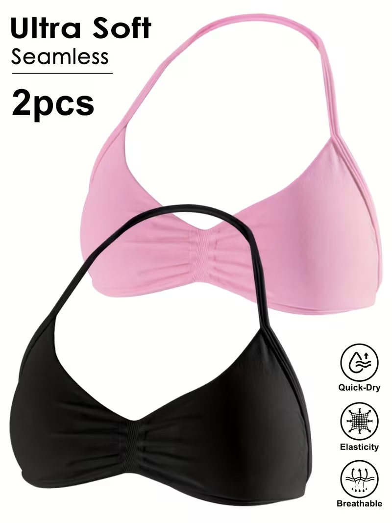 2 piezas Top corto sexy sin co - Aquatic Sports Bra reseña y precio